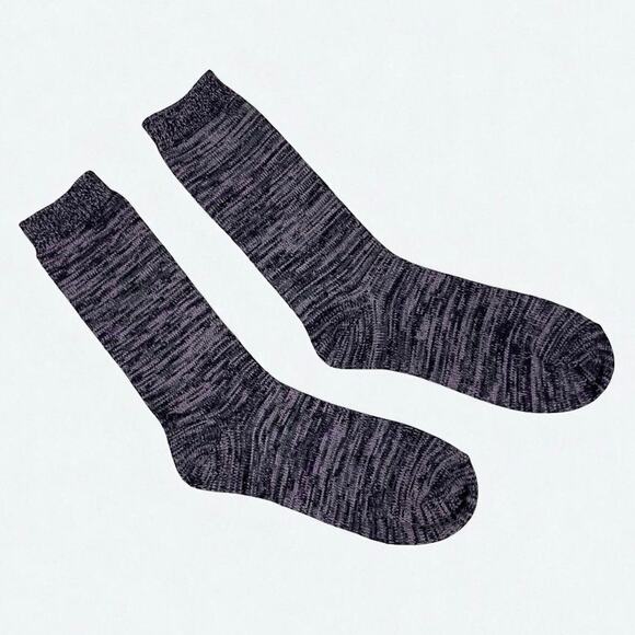 NWOT Purple & Black Mid Calf Socks - Picture 1 of 4